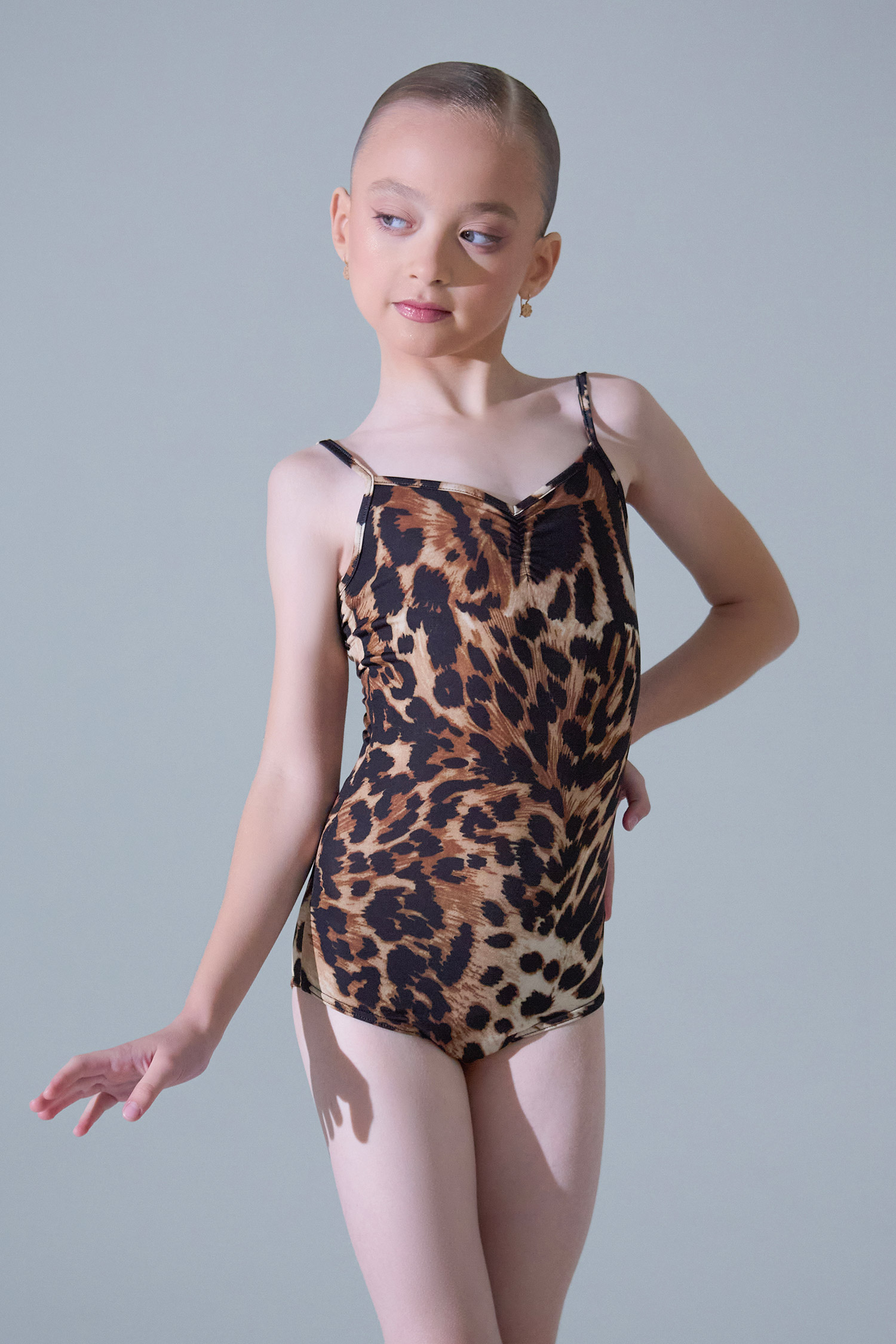 Боди детское на тонких бретелях (тигровый)