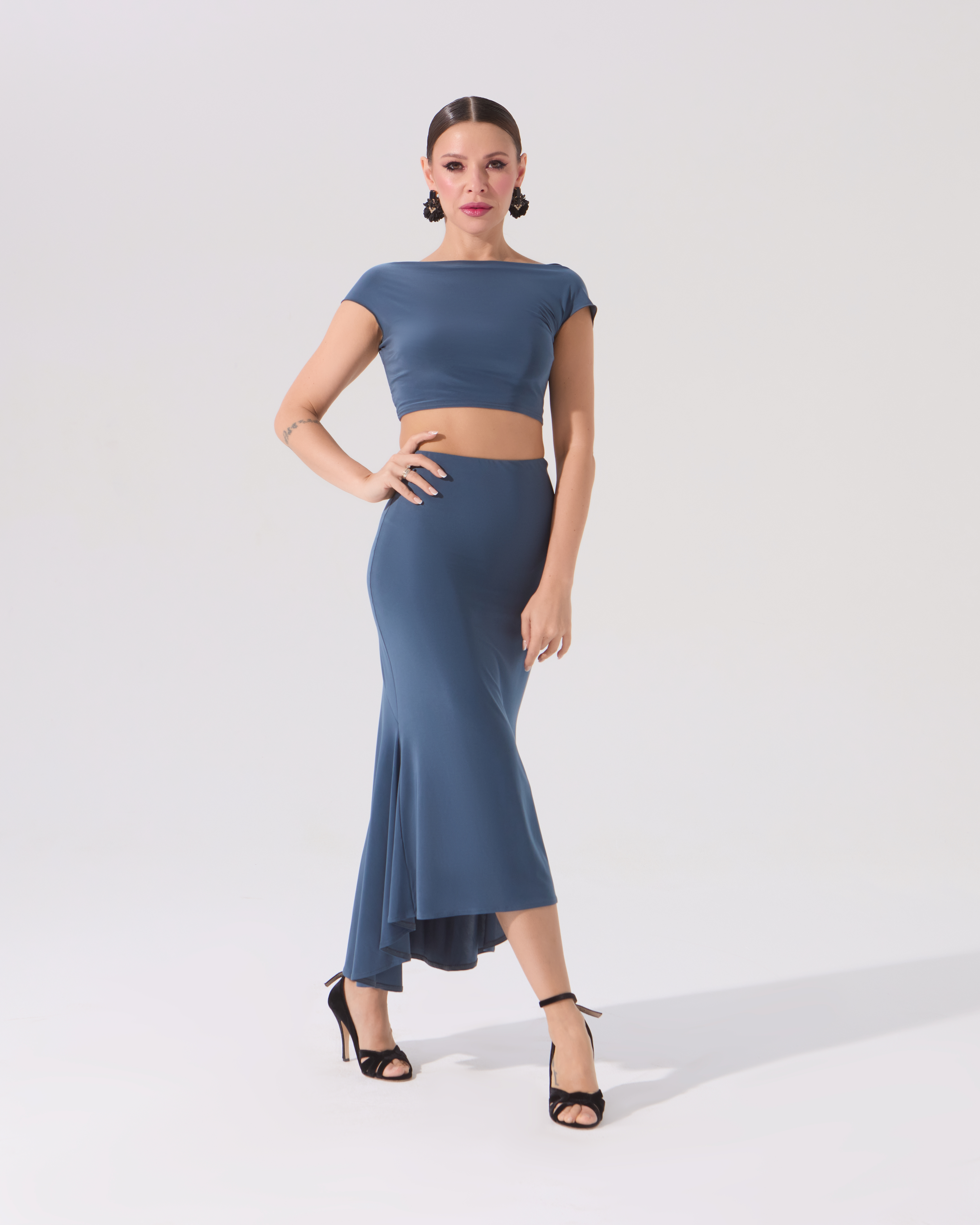 Юбка для танго с 2 клиньями (графит)