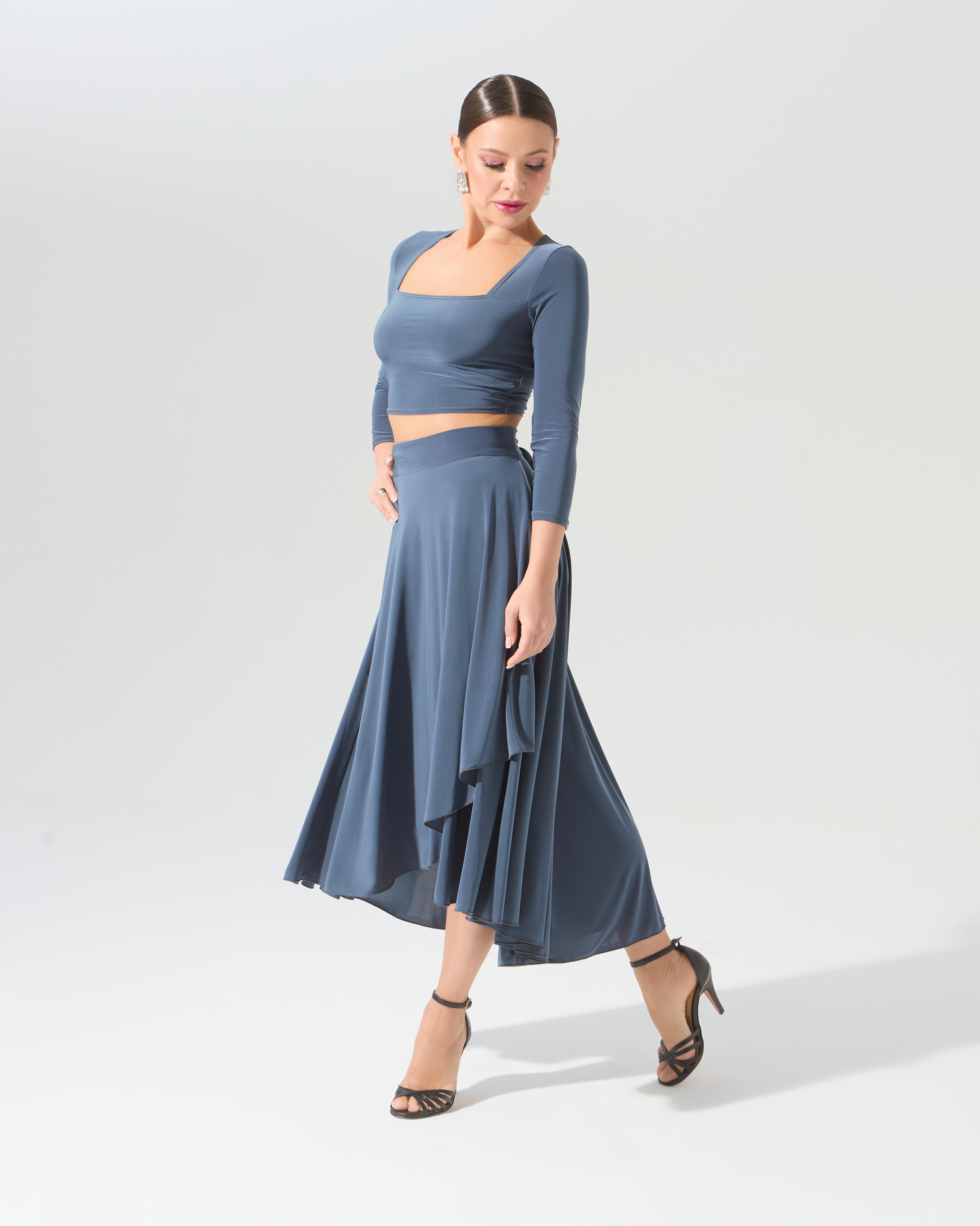 Юбка для танго на запах (графит)