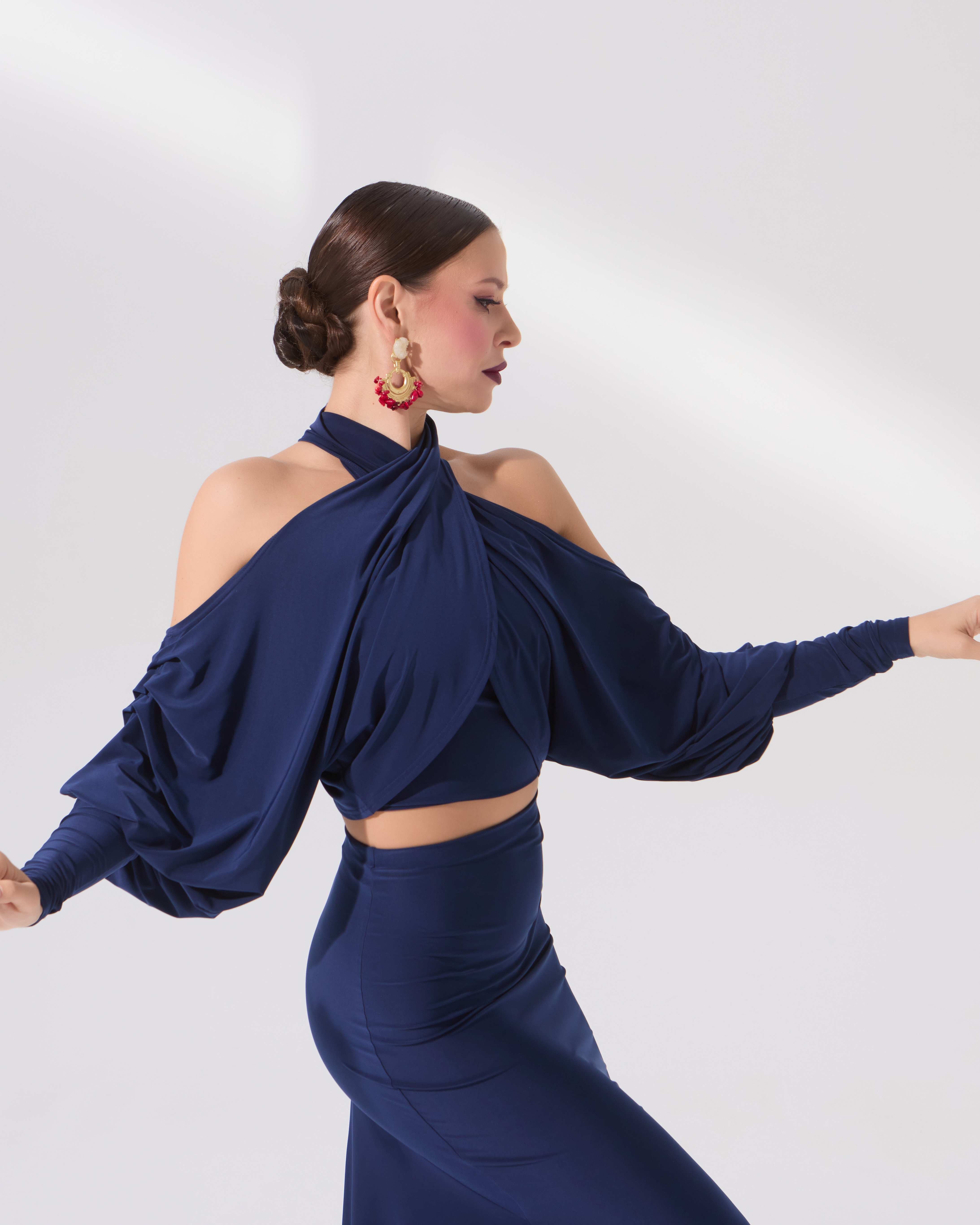 Болеро для танго с топом (темно-синий)